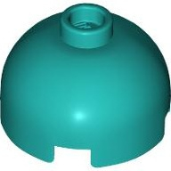 Lego kostka (kostička) kulatá 2x2, tmavě tyrkysová (6249559, 6429063)